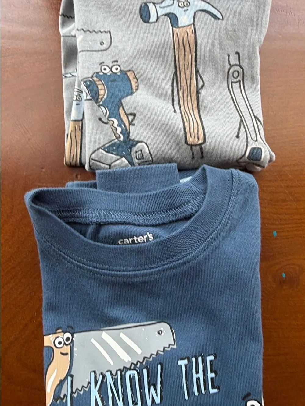 Carter's Blue & Gray Construction Print 2-Piece Pajama Set- 3 years-3t/3A